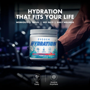 Evogen Hydration - Electrolytes Powder | Sugar-Free Electrolyte Powder Supplement for Hydration Energy and Recovery | Coconut Water B Vitamins Potassium | Watermelon | 30 Servings