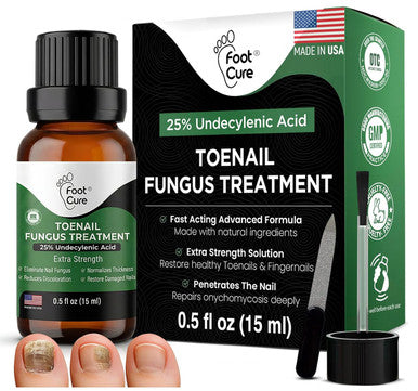 FOOT CURE Toenail Renewal Solution Extra Strength Care for Toe Nail AND Fingernails Nail Repair Solution for broken Discolored Nails Renews Damaged Cracked Ingrown Toenail Made In USA