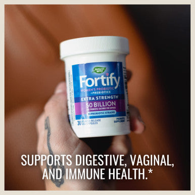 Natures Way Fortify Womens 50 Billion Daily Probiotic Supplement, 10 Probiotic Strains, Digestive Health*, Immune Support*, Womens Health*, Non-GMO, No Refrigeration Required, 30 Capsules