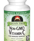 SOURCE S Vegan True Non-GMO Vitamin C 1000 Mg Tablet, 60 Count