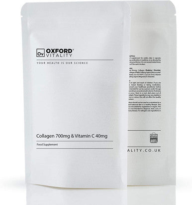 Collagen and Vitamin C Capsules | High Strength and Quality | Oxford Vitality (120)