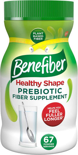 Benefiber Healthy Shape Prebiotic GLP 1 Friendly Fiber Supplement Powder for Digestive Health Daily Fiber Powder 67 Servings (17.6 Ounces)