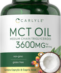 Carlyle MCT Oil Capsules 3600 mg | 70 Softgels | Keto Coconut Oil Pills | Non-GMO & Gluten Supplement