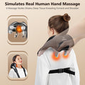 Neck Massager For Pain Relief Deep Tissue Adjustable Massage Speed Heat Cordless Shiatsu Neck Back Massager Pillow For Neck, Traps, Back Christmas Gifts For Mother Women Men (Black)