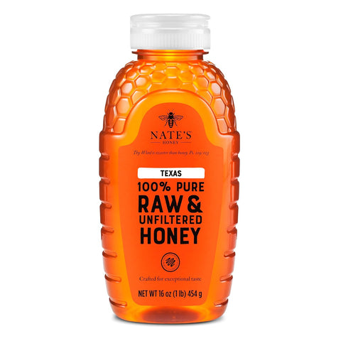 Nate's Texas Honey - 32 oz. Squeeze Bottle | 100% Pure, Raw & Unfiltered - All-Natural Sweetener