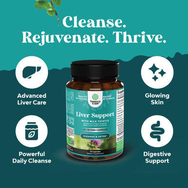 Natures Craft Liver Cleanse Detox & Repair Formula - Herbal Liver Support Supplement with Milk Thistle Turmeric Dandelion Root & Artichoke Extract for Liver Health - Silymarin Milk Thistle Liver Detox Capsules