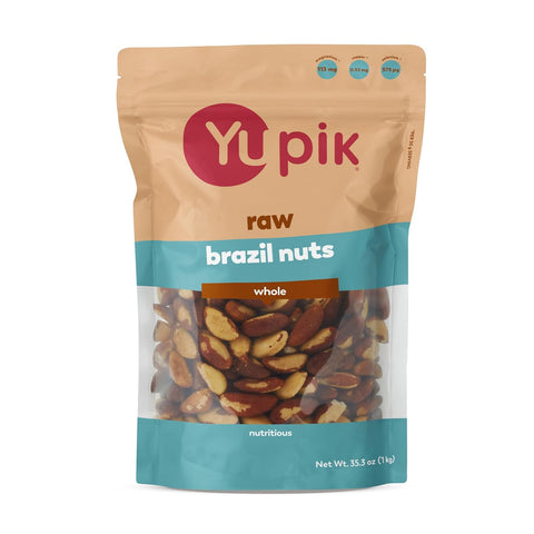 Yupik Raw Brazil Nuts, 2.2 lb (35.2 oz), Gluten-Free, Kosher, Shelled, Unsalted, Unroasted, Raw Nuts, Nutritious Healthy Snacks, Rich in Selenium