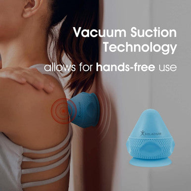 Solacium Mountable Massage Therapy Tool - Multi-Surface Suction Cup Wall Massage Tool For Sore Muscles, Myofascial Release, Stress Relief, Trigger Point And Deep Tissue Massage (Light Blue)