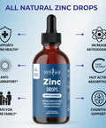 Liquid Zinc Drops For Adults & Kids By Age, Zinc Sulfate For Immune Support, Vegan, Non-Gmo & Gluten Free, 60 Day Supply, 2-Pack