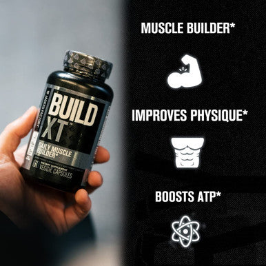 BuildXT Muscle Builder Daily Muscle Building Supplement for Muscle Growth and Strength Featuring Powerful Ingredients Peak02 elevATP 60 Veggie Pills