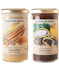 Whipped Honey Gift Set by Savannah Bee - Creamy, Smooth, Spreadable and absolutely Delicious - 100% Natural and Pure Honey - 12 Oz (Cinnamon and Chocolate)