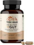 Terra Origin Healthy Gut Capsules With Immunity Boost | 90 Capsules | Digestive Support Including Intestinal Permeability, Ibs, Bloating, Gas And Constipation* 30 Servings/90 Capsules.