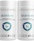 Codeage Selenium 200 mcg Supplement, 6-Month Supply, Immune Support, Mineral Cofactor Seleno, Phospholipids, Vegan, Liposomal Delivery - 2 Pack