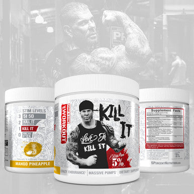 5% Nutrition Rich Piana Kill It Pre Workout Powder w/ Creatine, Jitter-Free , NO-Booster, Beta Alanine, L-Citrulline for Focus, Pump, Endurance, Recovery 13.23 oz, 30 Srvgs (Mango Pineapple)