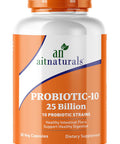 Aitnaturals Probiotic 10-25 Billion (50 veg Capsules) | Support Intestinal & Digestive Balance Ideal Immune System Bowel regularity function| Promotes Healthy Skin Optimize mental Health| Non-GMO