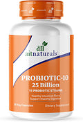 Aitnaturals Probiotic 10-25 Billion (50 veg Capsules) | Support Intestinal & Digestive Balance Ideal Immune System Bowel regularity function| Promotes Healthy Skin Optimize mental Health| Non-GMO