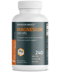 Bronson Magnesium 500 MG Supports Bone & Muscle Health & Nervous System Support - Non-GMO, 240 Vegetarian Tablets