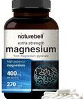 Magnesium Glycinate 400mg (Elemental), 270 Capsules 100% Chelated for Max Absorption | Non-GMO & No Gluten, Bioavailable Mineral Supplement for Muscle, Joint, Enzyme, & Heart Health