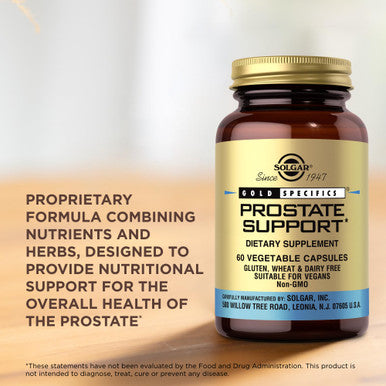 Solgar Prostate Support - 60 Vegetable Capsules - Non-Gmo Vegan Gluten Free & Dairy Free - 30 Servings