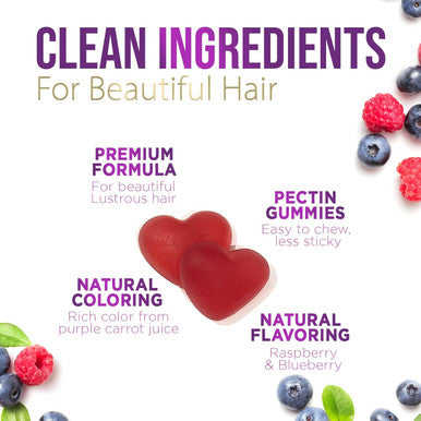 Hair Growth Supplement Gummy For Stronger, Radiant Hair, Skin & Nails - Hair Vitamins With Biotin 5000 Mcg And Vitamin E & C, Nature'S Extra Strength Hair Vitamins For Women & Men - 60 Gummies