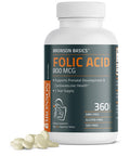 Bronson Folic Acid 800 Mcg Supports Prenatal Development, 1 Year Supply, Non-Gmo, 360 Tablets