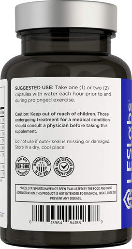 LES Labs Lyte Fuel Electrolyte Replacement Endurance Performance Muscle Cramping Keto Support Magnesium Zinc Potassium Chromium 100 Capsules