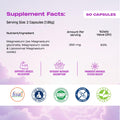 Beastlife Triple Magnesium Complex 350Mg Magnesium Glycinate Oxide & Liposomal Magnesium Oxide High Absorption Chelated Formula For Sleep Stress & Cognitive Functions 60 Capsules