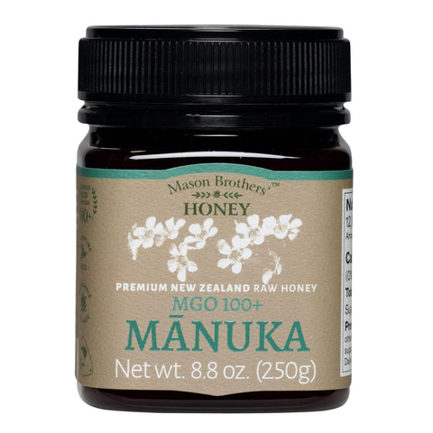 Mason Brothers Raw Manuka Honey MGO 100+ Ã¢â‚¬â€œ Certified Monofloral New Zealand Manuka Honey, Traceable Pure Natural Sweetener, 8.8 oz