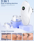 Elefbebe Body Sculpting Machine 3-In-1 Cellulite Massage Tool With Heat Vibration Cupping Massager For Legs Abdomen Arms Waist Supports Skin Firming & Body Care
