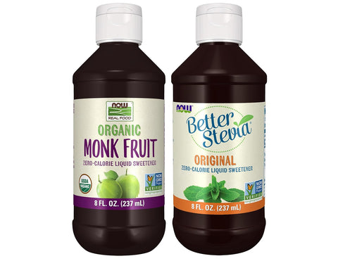NOW Foods, Certified Organic Monk Fruit Liquid, Zero-Calorie Liquid Sweetener, Non-GMO, Low Glycemic Impact, 2-Ounce