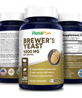 NusaPure Brewers Yeast 1000mg 200 Vegetarian Caps (Non-GMO & Gluten-Free)