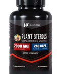 Healthfare Plant Sterols 2000Mg | 240 Count | Extra Strength Capsules With Beta Sitosterol | Gluten-Free & Non-Gmo