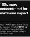Toniiq Ultra High Strength Berberine HCl 500mg from The Himalayas - Berberine Supplement - 97% Tested Purity Extract 90 Veggie Capsules