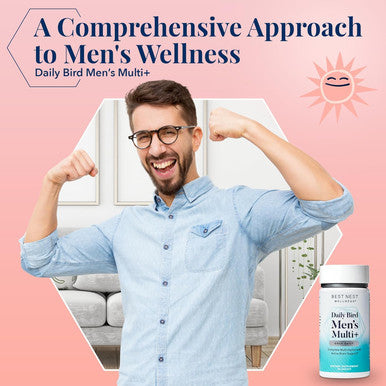Best Nest Wellness Men's Daily Multivitamin - Men Vitamins for Overall Health Multimineral Supplement with Probiotics Methylfolate A C D E B12 Zinc & Whole Food Organic Blend Multi Vitamin 30Ct