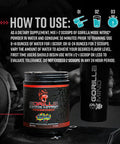 Gorilla Mode Nitric Stimulant Free Pre-Workout Best Tasting and Most Effective Stimulant Free Pre-Workout / Massive Pumps Vasodilation Power / 688 Grams (Fruit Punch)