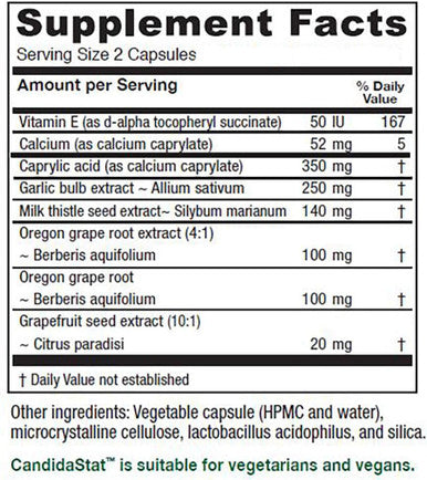Vitanica Candidastat Balanced Support Vegan 60 Capsules