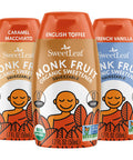 Sweetleaf Organic Monk Fruit Sweetener Monk Fruit Extract Sugar Monkfruit Sweetener Keto Syrup for Coffee Sugar Alternative 3 Flavors 1.7 Fl Oz Ea (Pack of 3)