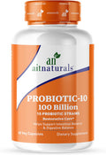 Aitnaturals Probiotic 10-100 Billion (60 veg Capsules) | Support Intestinal & Digestive Balance Ideal Immune System Bowel regularity function Promotes Healthy Skin Optimize mental Health | Non-GMO