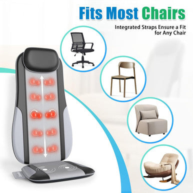 Back Massager For Pain Relief Deep Tissue, Shiatsu Massage Chair Pad With Heat, Kneading Massage Seat Cushion, Electric Full Body Massager For Home Office Travel Use, Gifts For Women Men Dad Mom