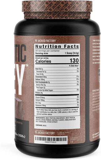 Authentic Whey Muscle Building Whey Protein Powder Low Carb NonGMO No Fillers Mixes Perfectly Chocolate Flavor