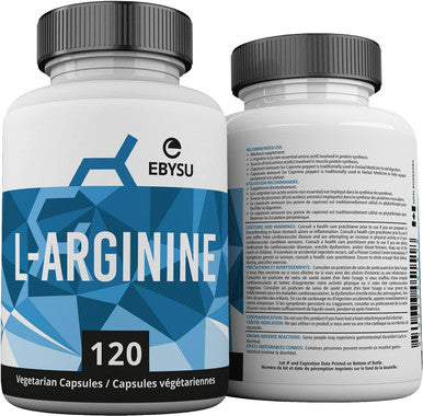 EBYSU L-Arginine Supplement 120 Pills Amino Acid Capsules Workout Supplement