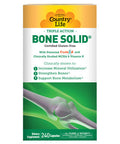 Country Life Bone Solid Triple Action Strengthens Bones 240 Capsules Certified Gluten Free