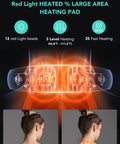 Skg Neck Massager With Heat, Electric Red Light Pulse Vibration Traction Neck Massager For Pain Relief Deep Tissue, 4D Portable Massager Gifts For Men And Women