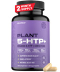 Nootrix Organic Plant 5Htp+ Cofactor Vitamin B6, Lions Mane, Apigenin, L Theanine Supplement W Ashwagandha - Brain Supplement - Supports Mood, Cognition, Better Sleep - 5 Htp - 120 Vegetable Capsules