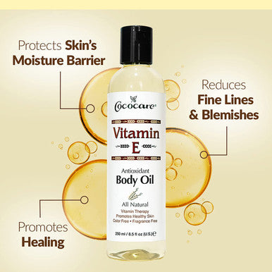Cococare All Natural Vitamin E Antioxidant Body Oil- Vitamin Therapy for All Skin Types (2 Pack)