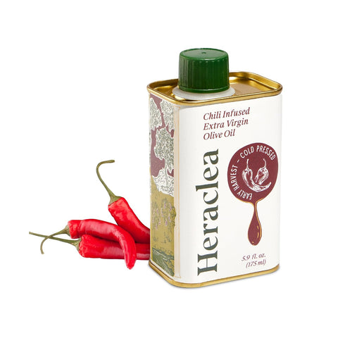 Heraclea - Lemon Infused - Extra Virgin Olive Oil - Organic Olive Oil - Extra Virgin - Cold Pressed - Polyphenol Rich EVOO - 5.9oz Bottle