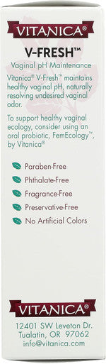 Vitanica V-Fresh Vaginal pH Support 6 Suppositories