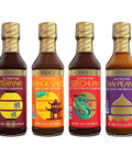 San-J - Spice of Life Variety Pack- Teriyaki, Orange Sauce, Szechuan, Thai Peanut - All Gluten Free Cooking Sauces - Non-GMO - 10 oz. Bottles - 4 Pack
