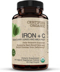 Futurebiotics Iron + Vitamin C, USDA Certified Organic, 90 Vegetarian Tablets