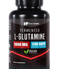 Healthfare L-Glutamine 1000Mg | 240 Capsules | Amino Acid Fuel For Gut & Muscle Health | Non-Gmo | Gluten-Free | Support For Recovery & Wellness | Made In The Usa
